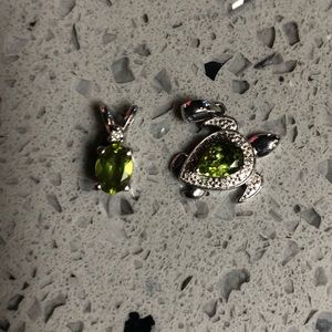 Peridot necklace charms
